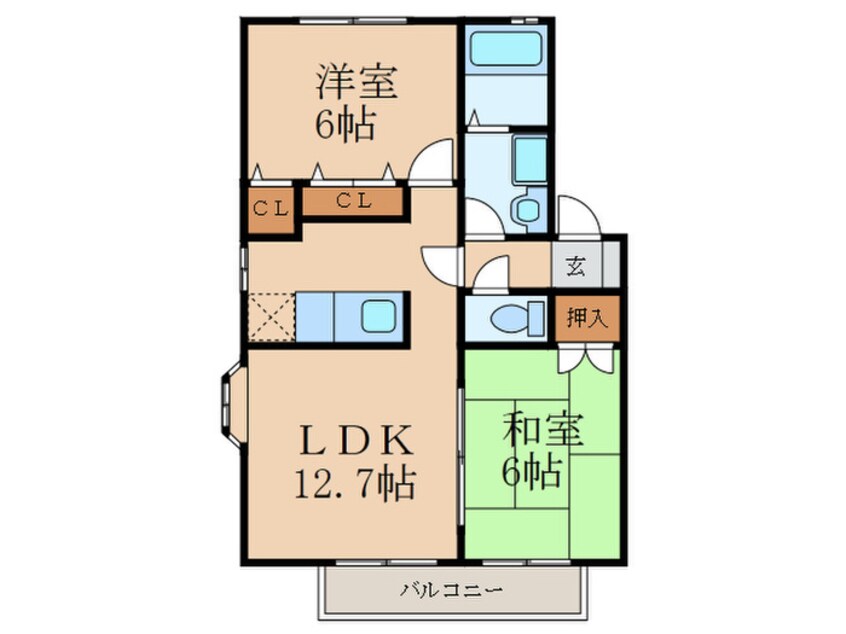 間取図 ラディア新門司A棟