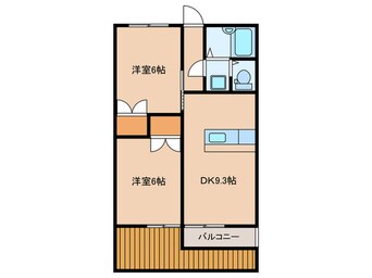 間取図 クオレ西郷B棟