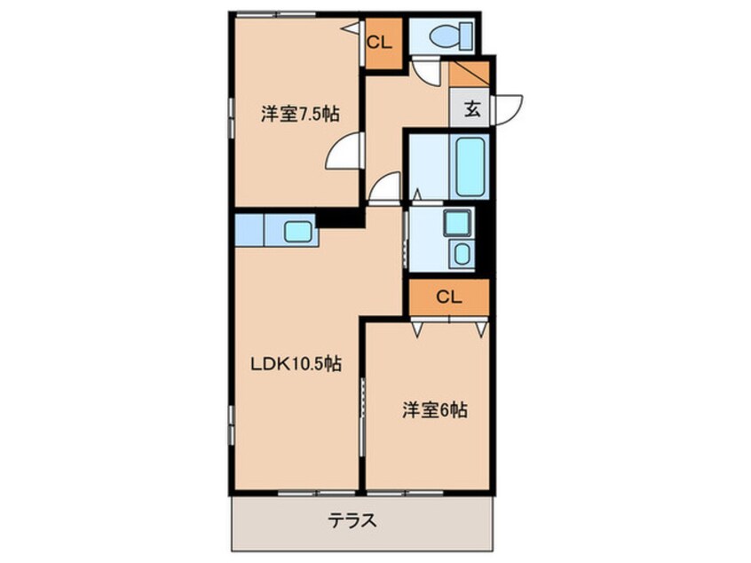 間取図 愛華長尾Ⅰ