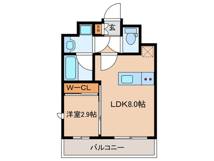 間取り図 ｸﾞﾗﾝﾌｫｰﾚﾌﾟﾗｲﾑ千早（３０１）