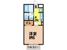 プレシャスコ－ト 1Kの間取り