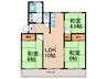 シャトレ若杉 3LDKの間取り