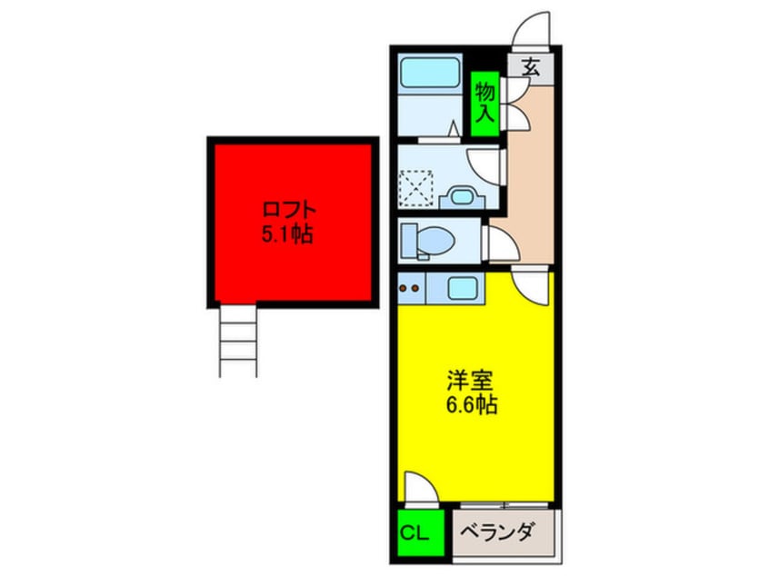 間取図 ルミネ七隈駅前