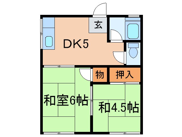 間取り図 鷹ﾉ巣ハイツＡ