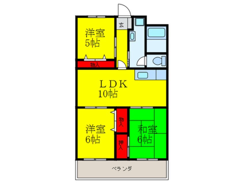 間取図 若葉台白水ビル