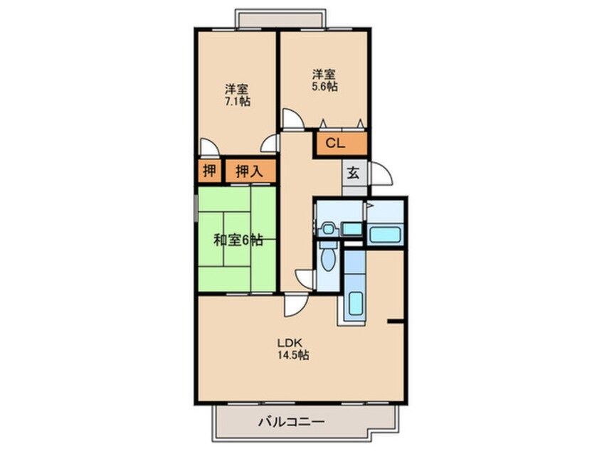 間取図 コーポふじ