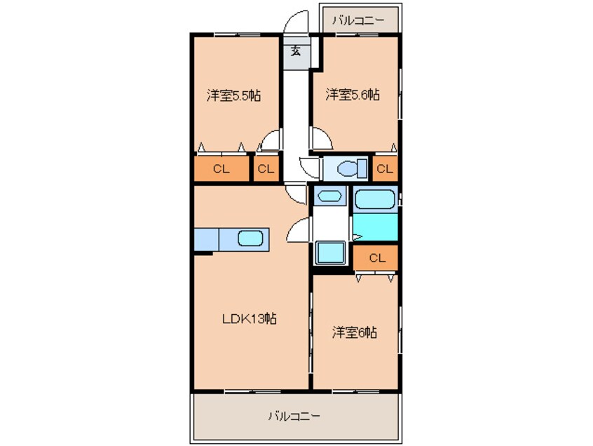 間取図 ハピネス２１