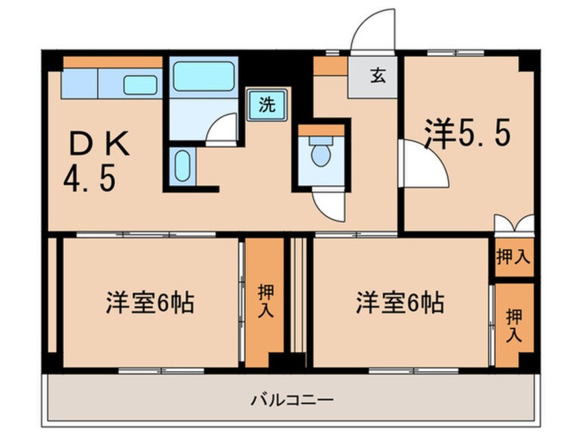 間取図 ビレッジハウス則松1号棟