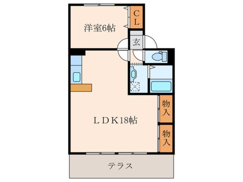 間取図 セジュ－ル鴨生田Ａ棟