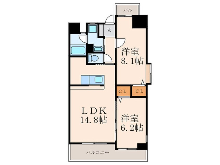 間取図 グランドツイン黒崎