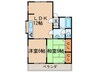 ルミエール伊左座B棟 2LDKの間取り