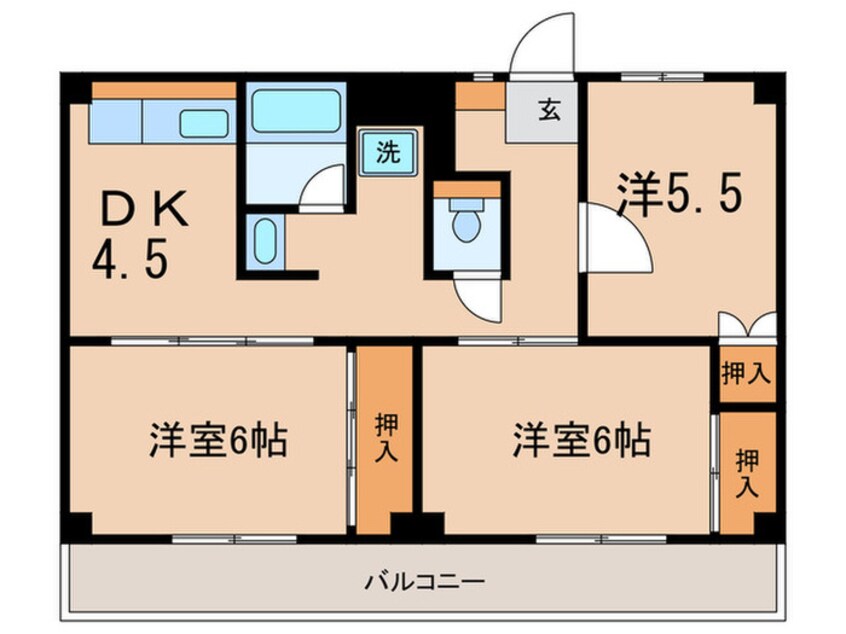 間取図 ビレッジハウス則松4号棟