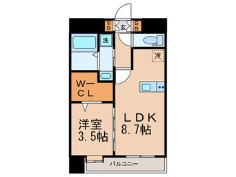 間取図 エンクレスト博多MATE(301)