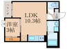 レガリスト戸畑 1LDKの間取り