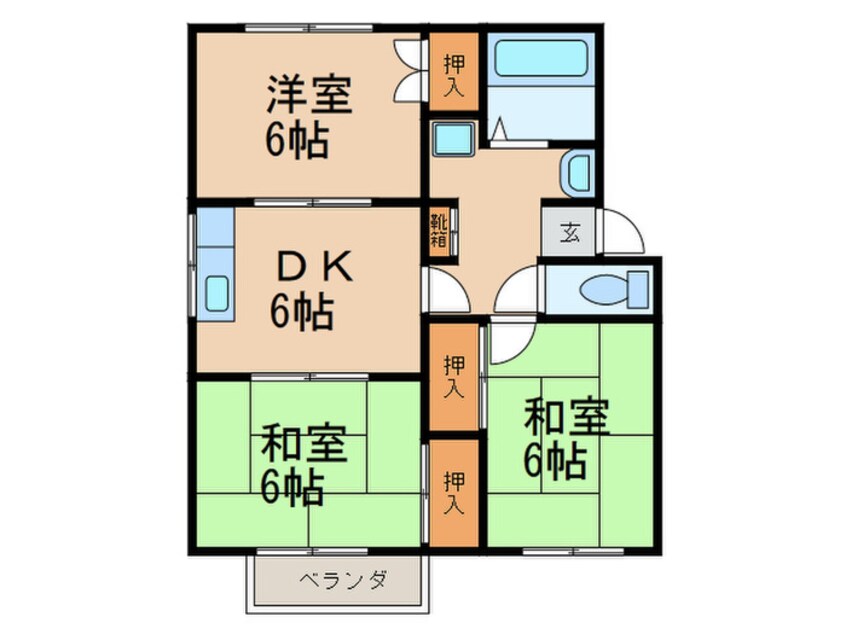 間取図 オリエント柚の木Ａ