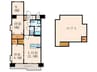 コンプレート金田 2LDK+Sの間取り
