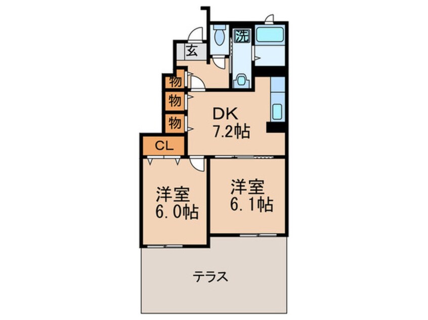 間取図 ブランミュール水巻C