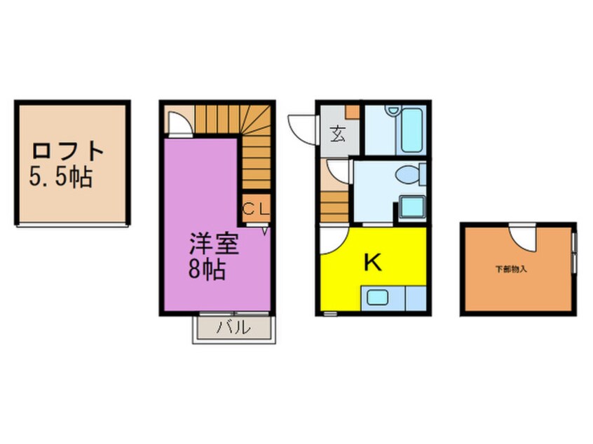 間取図 ｺﾝﾌｫｰﾄﾍﾞﾈﾌｨｽ井尻NEXT1