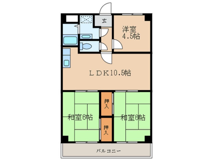 間取図 グリーンヒルズ枝光