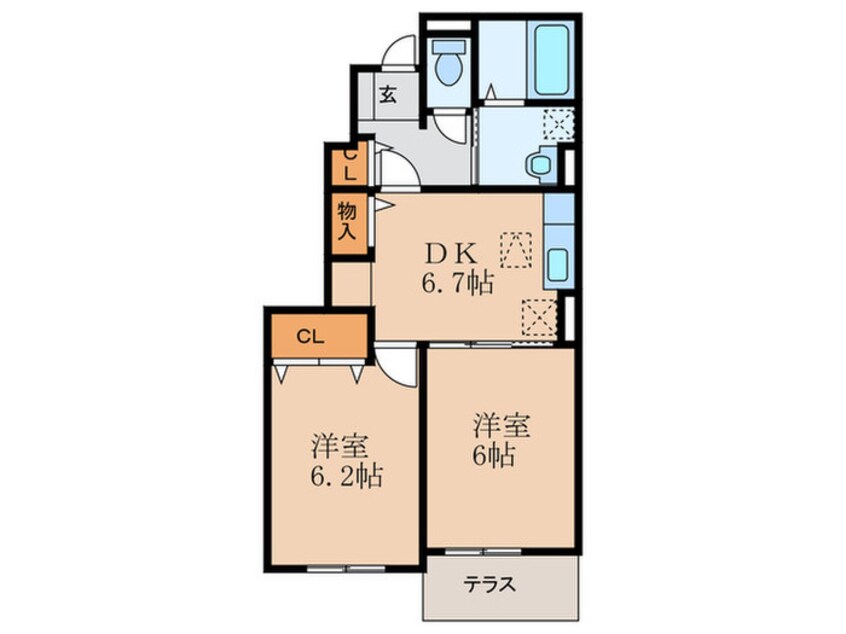 間取図 プロムナード・コスモス