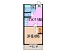 オリオキャンパスハイツ 1DKの間取り