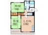 レジデンスたむら 2LDKの間取り
