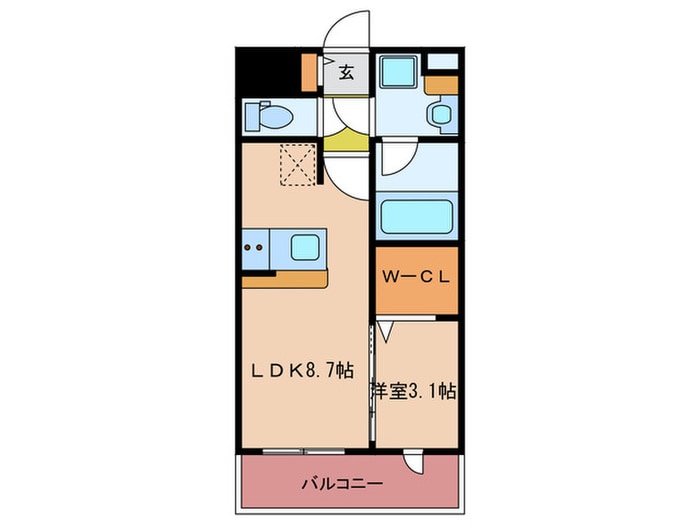 間取り図 ｸﾞﾗﾝﾌｫｰﾚ千早ﾏｰｸｽｸｴｱｳｴｽﾄｳｲﾝｸﾞ
