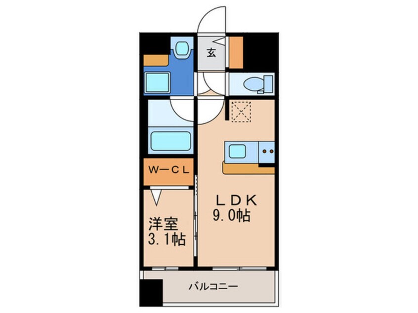 間取図 ｸﾞﾗﾝﾌｫｰﾚ千早ﾏｰｸｽｸｴｱｳｴｽﾄｳｲﾝｸﾞ