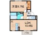 シェルノ－ブル　Ｄ棟 1LDKの間取り