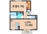 シェルノ－ブル　Ｄ棟 1LDKの間取り