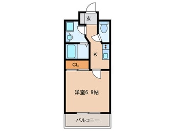間取図 ｻｳﾞｫｲﾃﾝｼﾞﾝｸｫｰﾀｰ（903）