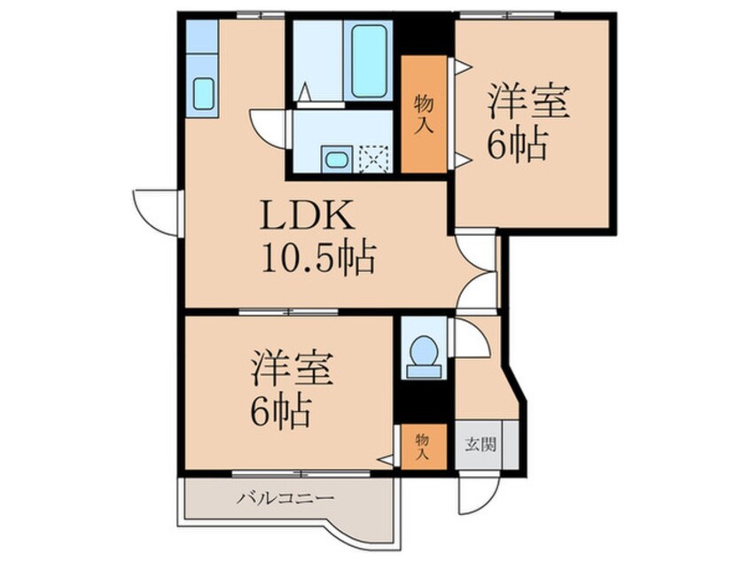 間取図 コーポラスカームⅡ