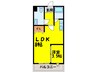 メイワコンチネンタル 1LDKの間取り