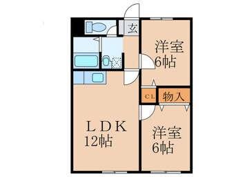 間取図 レジデンス浜田Ｂ