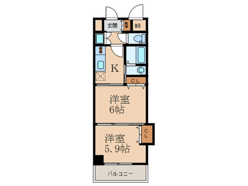 間取図 グランディ下曽根