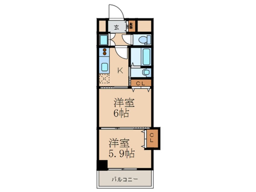 間取図 グランディ下曽根