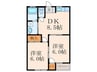 コ－ポ東建５ 2DKの間取り