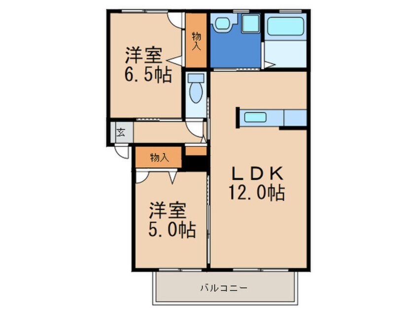 間取図 アルメリア土井南A棟