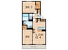 D-room空港西 2LDKの間取り