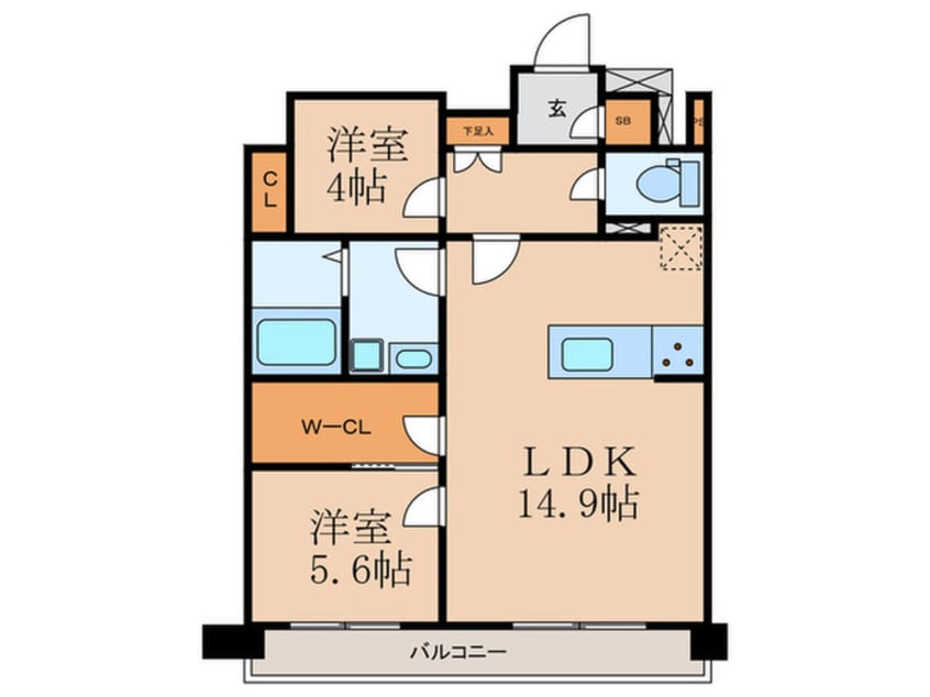 間取図 ヴェルデ博多サウス