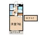ホウレン荘 1Kの間取り