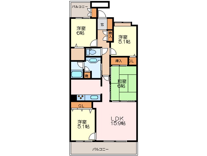 間取図 ライフプラザ一枝・学園南