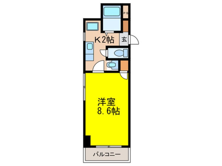 間取図 ビュークレスト大橋駅西口