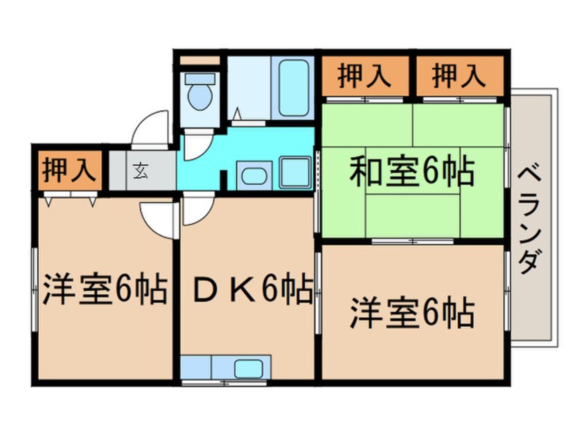 間取図 グランディールＢ