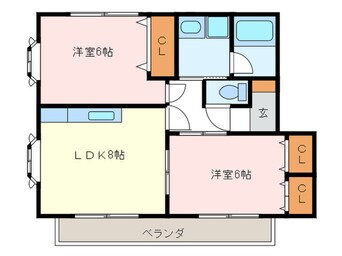 間取図 ニューウイングハイツ　F