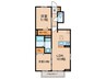 D-room朝倉新町 2LDKの間取り