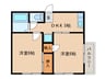 クレール祝町Ⅲ 2DKの間取り