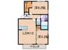 おおくぼの森Ａ棟 2LDKの間取り