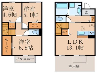 間取図 D-ROOM守恒　A棟