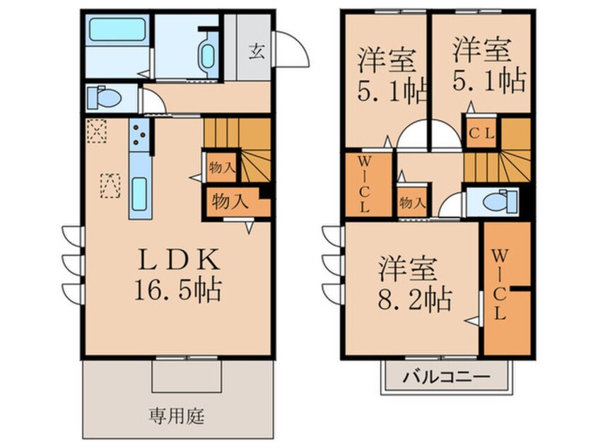 間取図 D-ROOM守恒　A棟